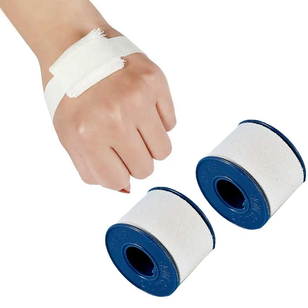 2 Rolls First Aid Hemostatic Adhesive Tape 2cm*200cm Medical Emergency Kit Styptic Bandage Pressure Sensitive Adhesive Tape