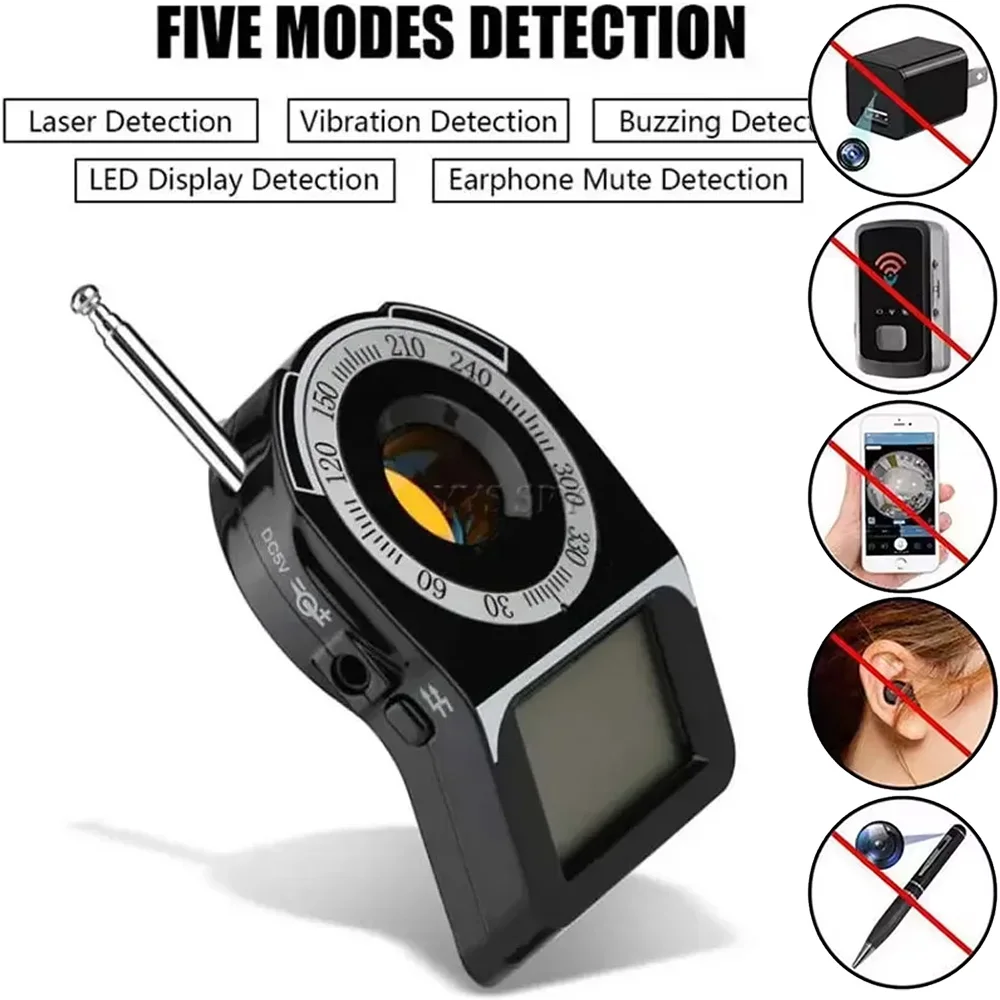 Anti Spy Hidden camera Detector Hotel pinhole camera Scanner Bluetooth mobile phone signal Spy Gadgets bug Device detection