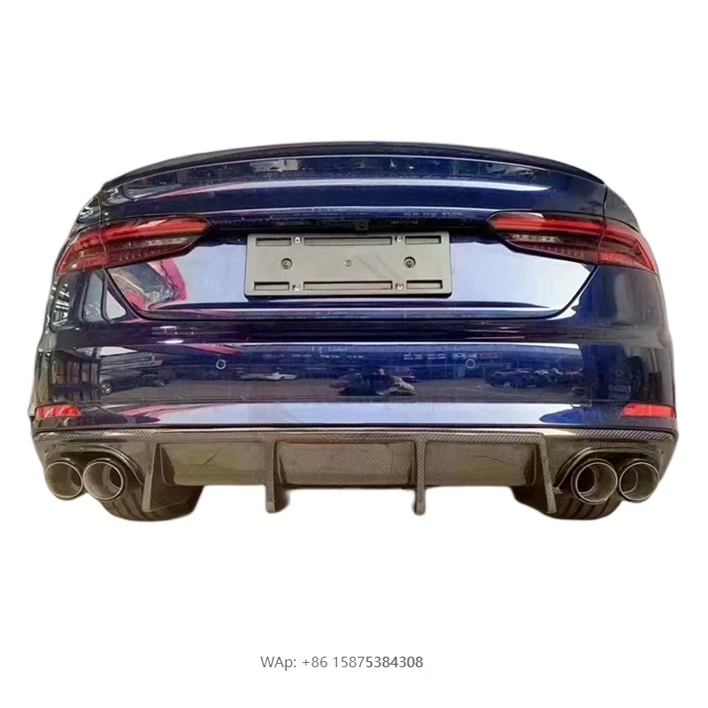 

TAKD style dry carbon fiber rear diffuser rear bumper spoiler for A5 S5 2018-2020
