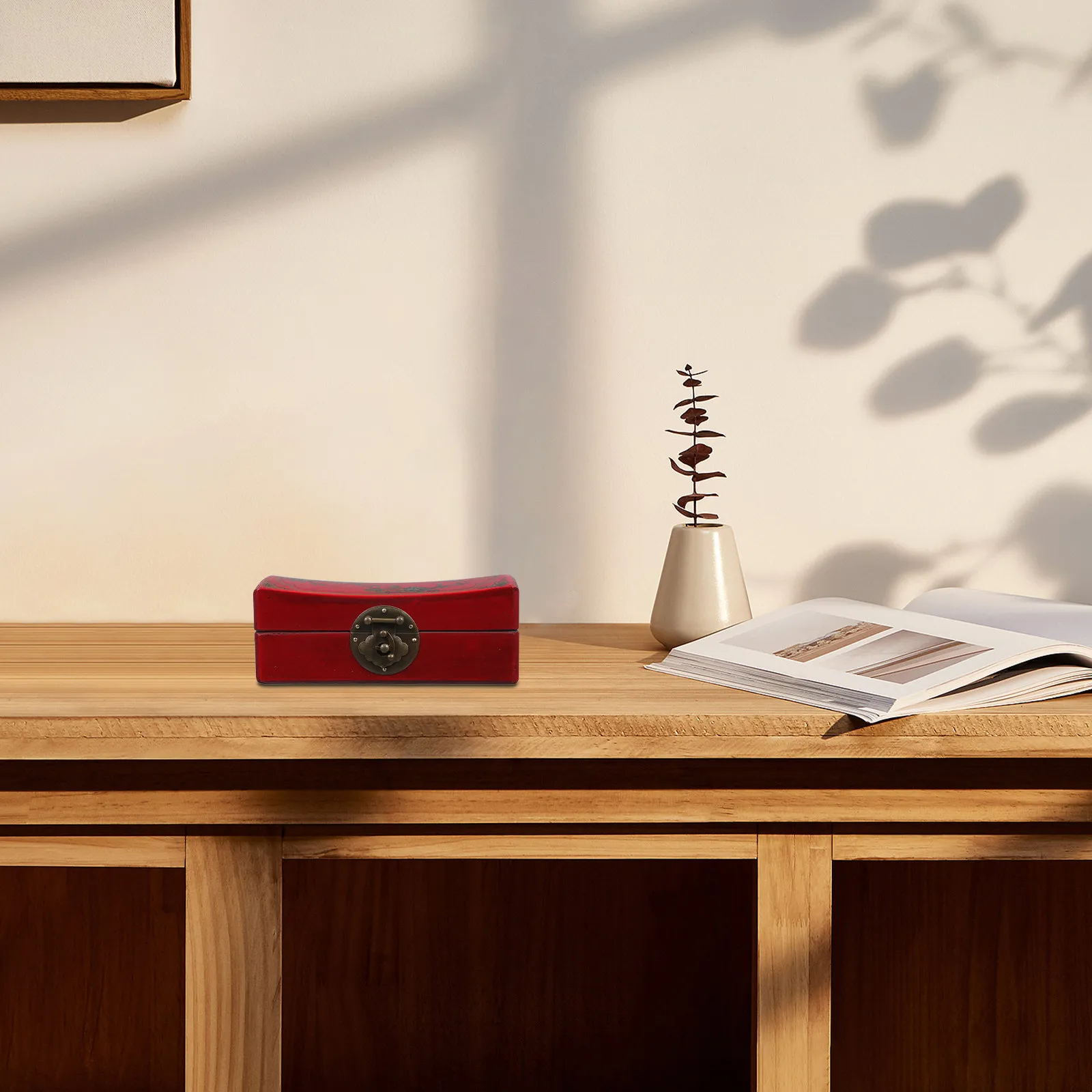 

Vintage Wooden Jewelry Box With Lid Storage Case For Earrings Necklaces Bracelets Trinkets Organizer Sundries Decorative