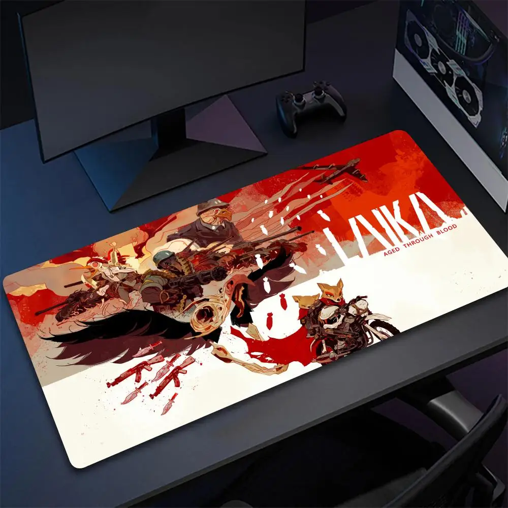 

Popular bullet shooter Laika Aged Through Blood keyboard Mouse Pad Non-Slip Rubber gaming Edge locking mousepads Game play mats