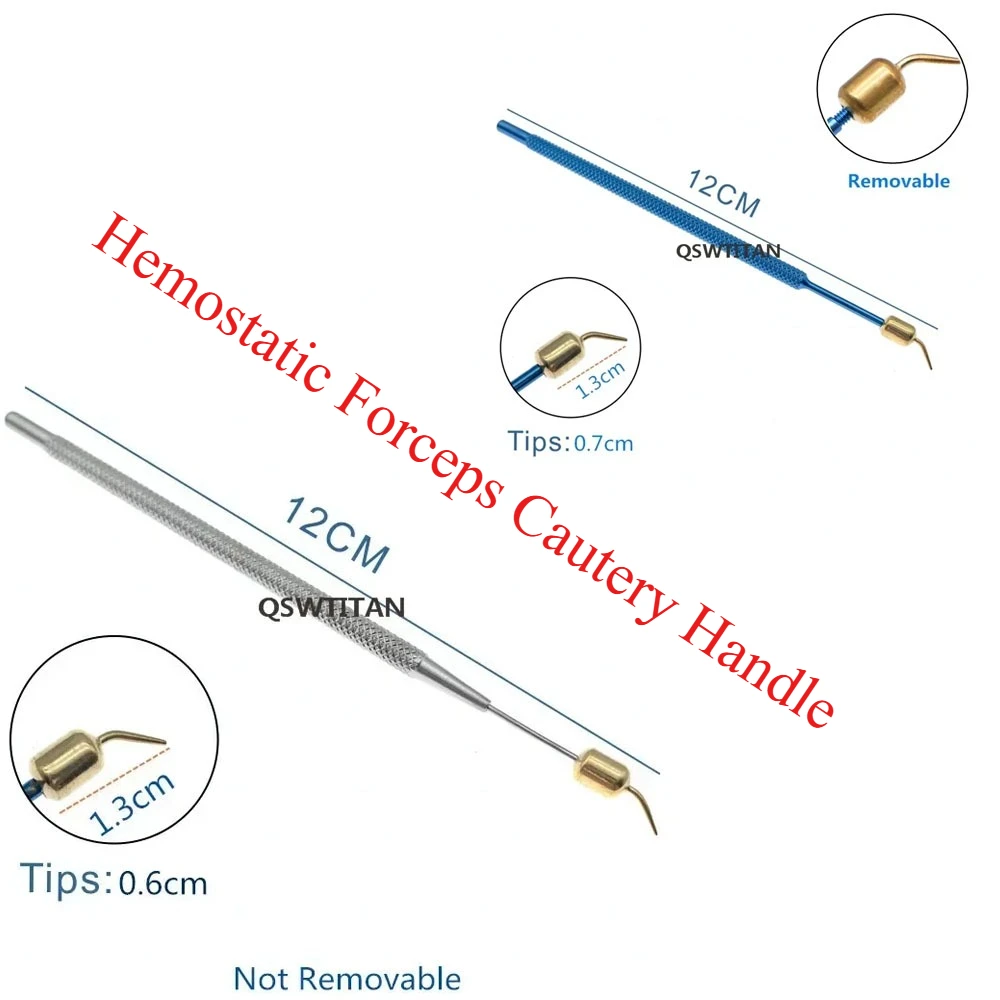 Pinze emostatiche Maniglia per cauterie Micro strumenti oftalmici Strumenti per accessori in acciaio inossidabile/titanio