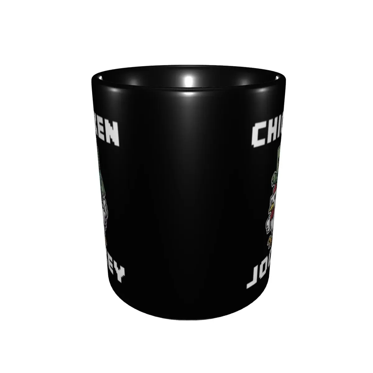 Chicken Jockey Funny Coffee Mug Cute Zombie Game Cup For Office