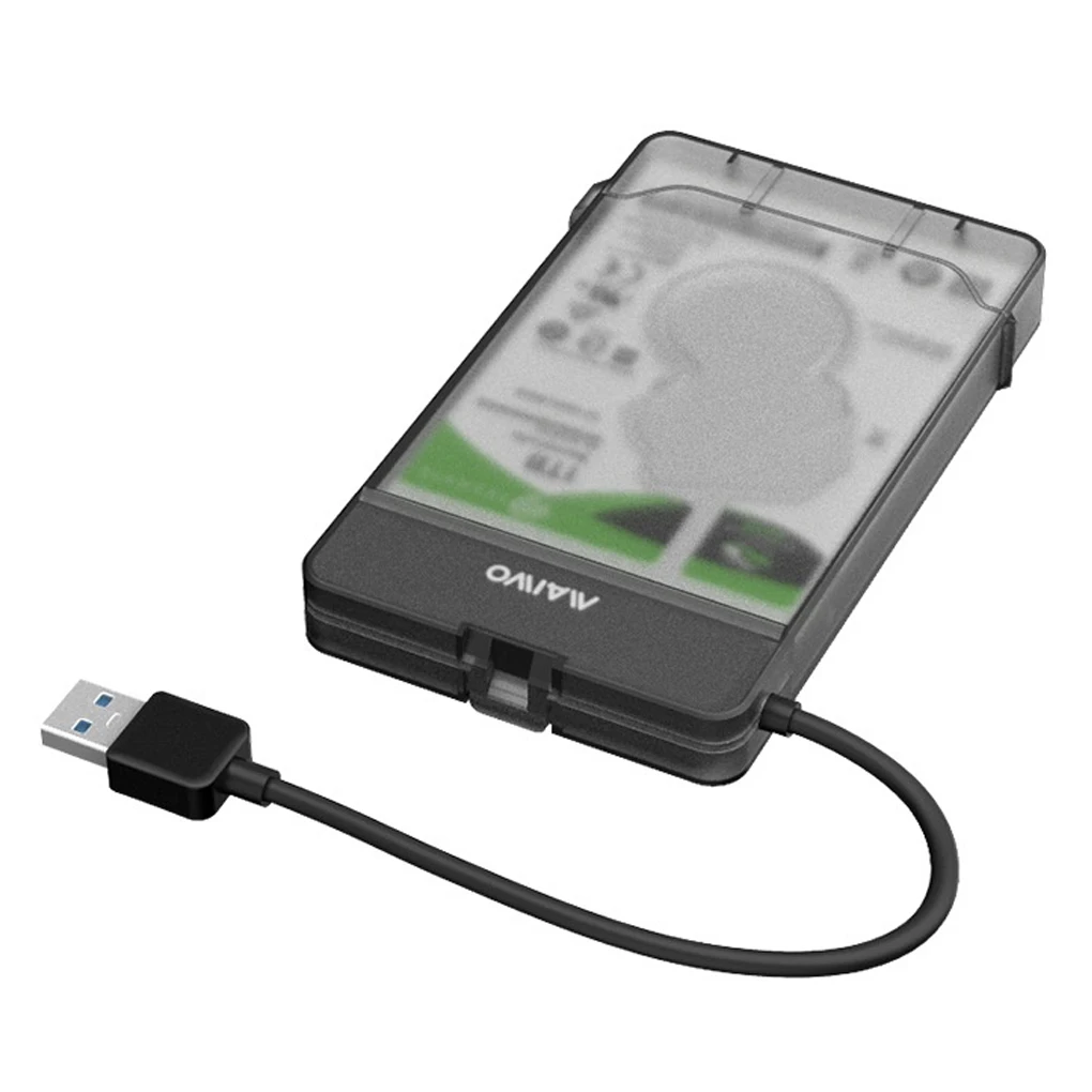 MAIWO K104 PP ABS Hard Disk Box Removable 175mm Cable 2.5-inch Enclosure Case Accessories Replacement for Windows