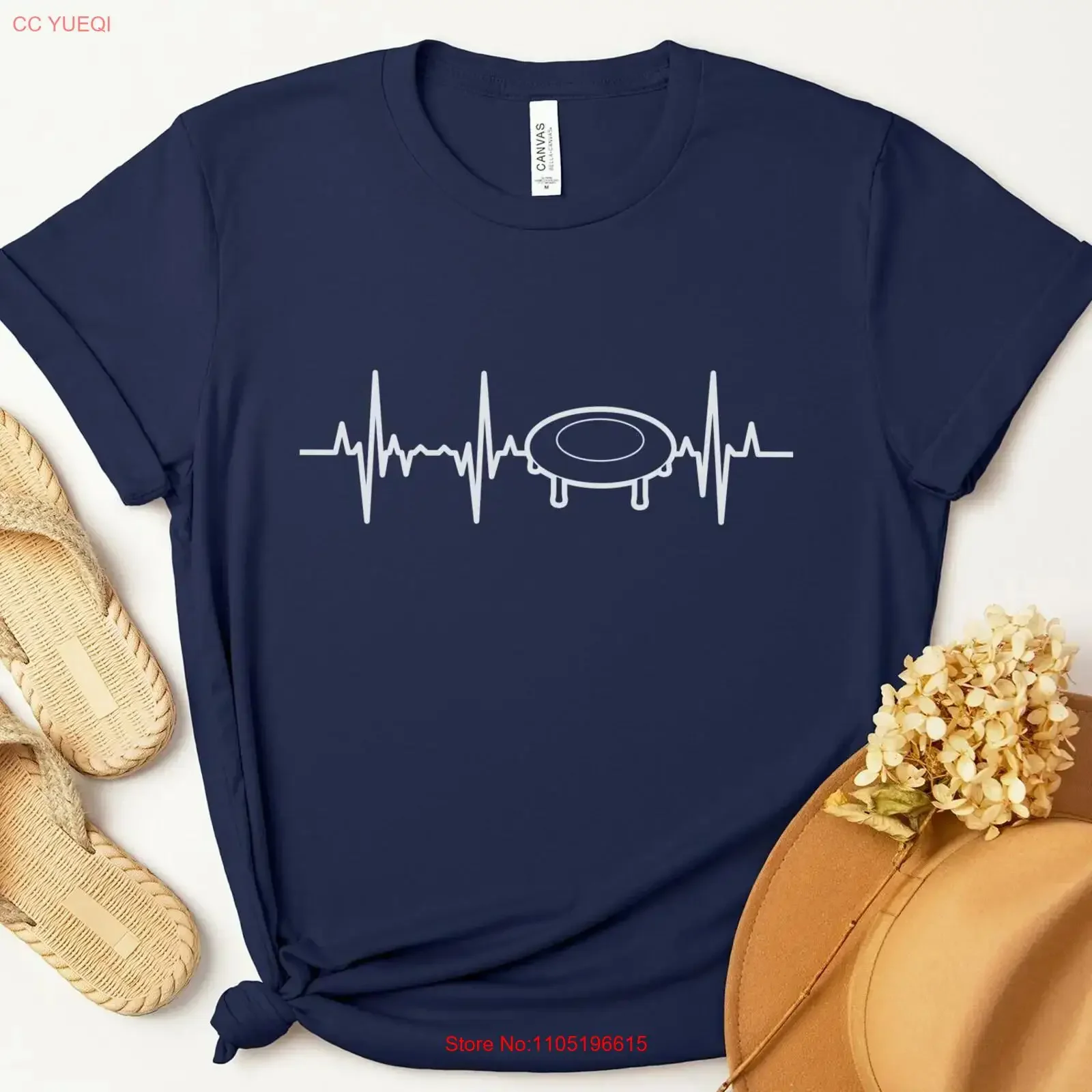 Trampoline Heartbeat T Shirt Jumping Fun Active Lifestyle Bounce Lover Cool Fitness Enthusiast Apparel vintage Washed Casual
