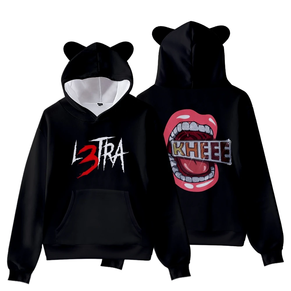 

Luar La L Merch L3TRA Cat Ear Hoodie Women Men Hooded Sweatshirt Casual Long Sleeve Pullover Unisex Clothes 2024