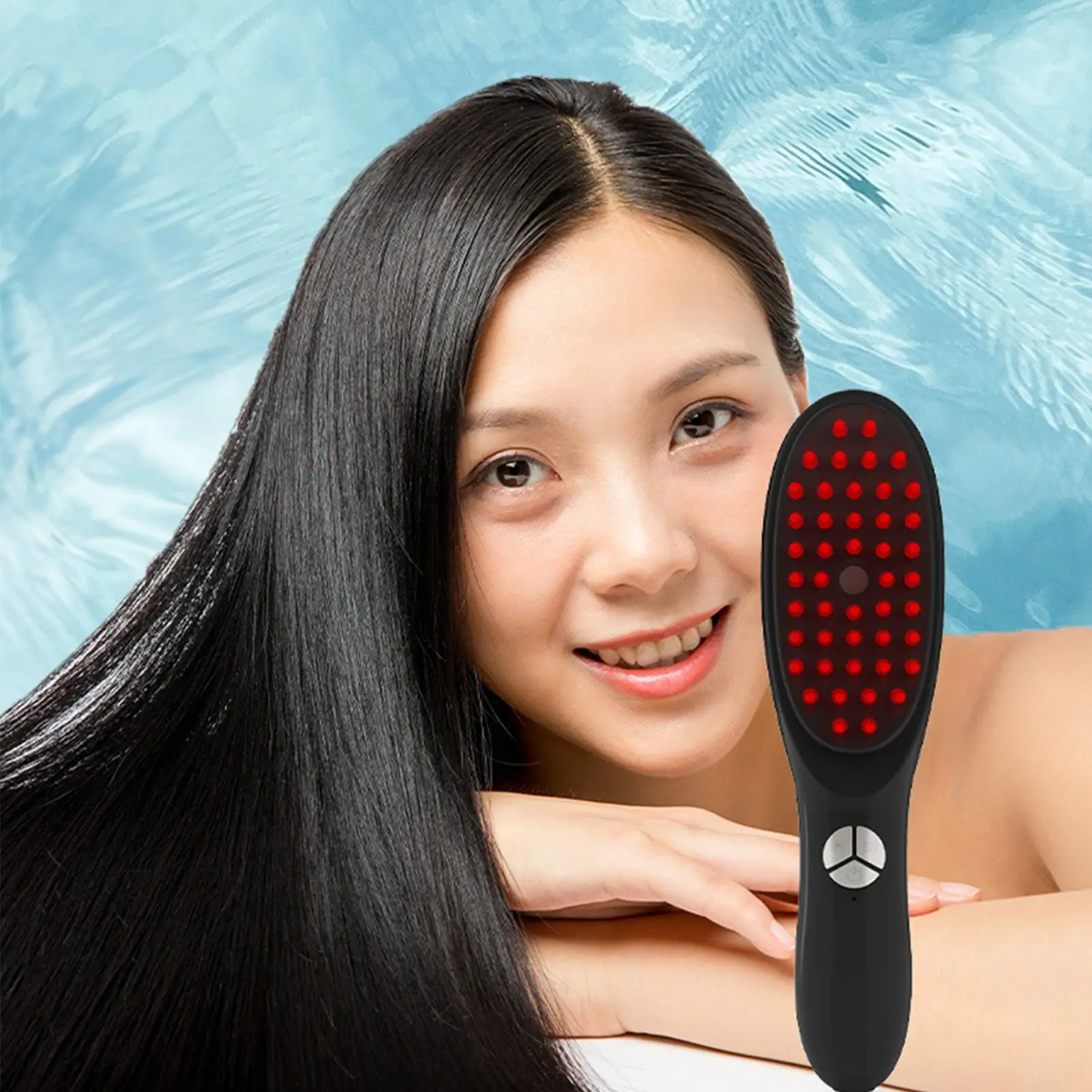 Electric Scalp Massager Comb Soft Scalp Head Fluid Brushes Head Massage Comb for Hair Growth Applicator