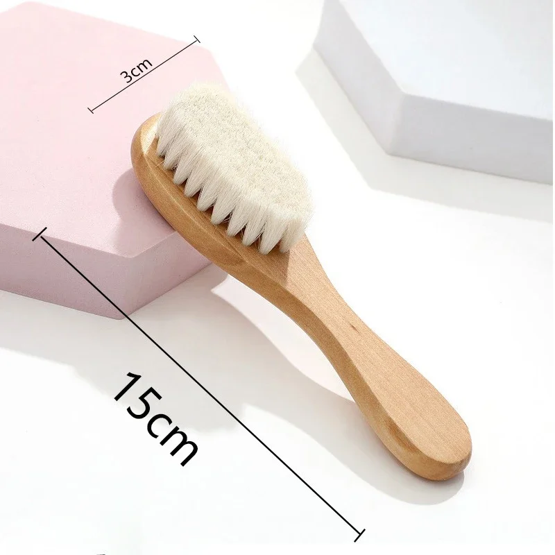 Personalized Wooden Baby Brush Custom Name Baby Wool Comb New Born Hair Brush Infant Head Massager Bath Brush Comb for Kids