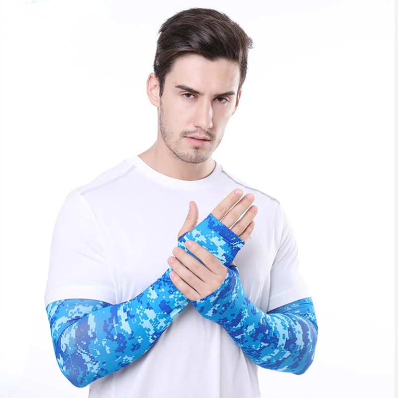 Outdoor Sports Sleeves Summer Sunscreen Golf Sleeves Extended Finger Arm Sun Protection Solid Arm Sleeves Tattoo Sleeve