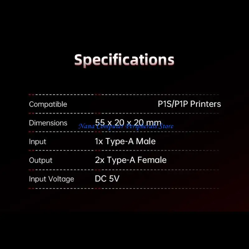 F68CダブルUSBハブP1S/P1P 3DプリンターのオリジナルUSB保護