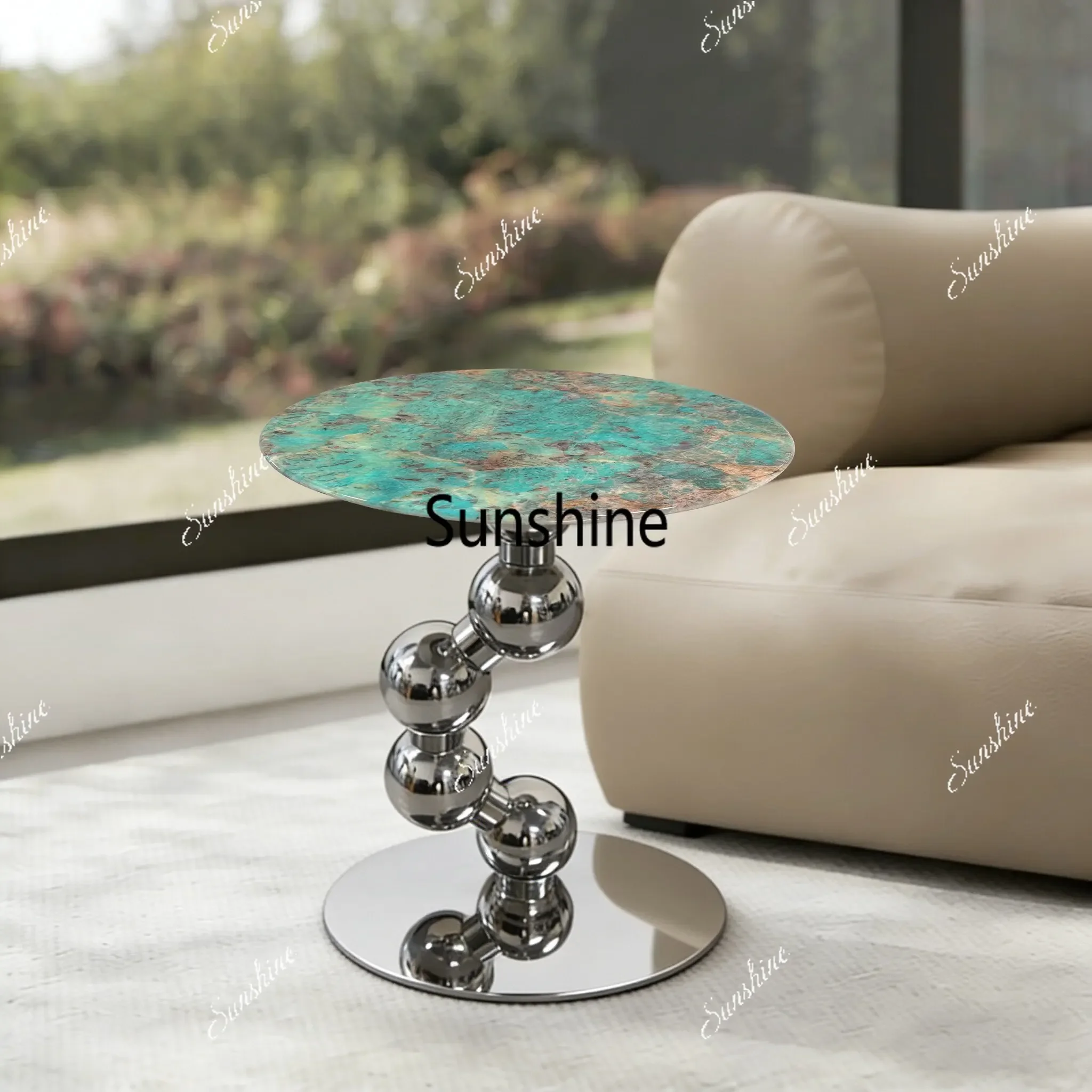 Simple modern sofa side few living room home bedside table small tableT*