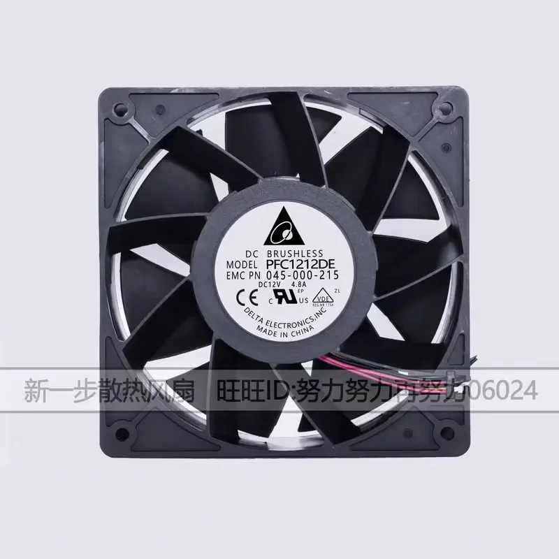 for Delta PFC1212DE 12038 12V 4.8A 12CM High Speed Cooling Fan for Antminer S7 S9 ASIC Miner Oven Replacement