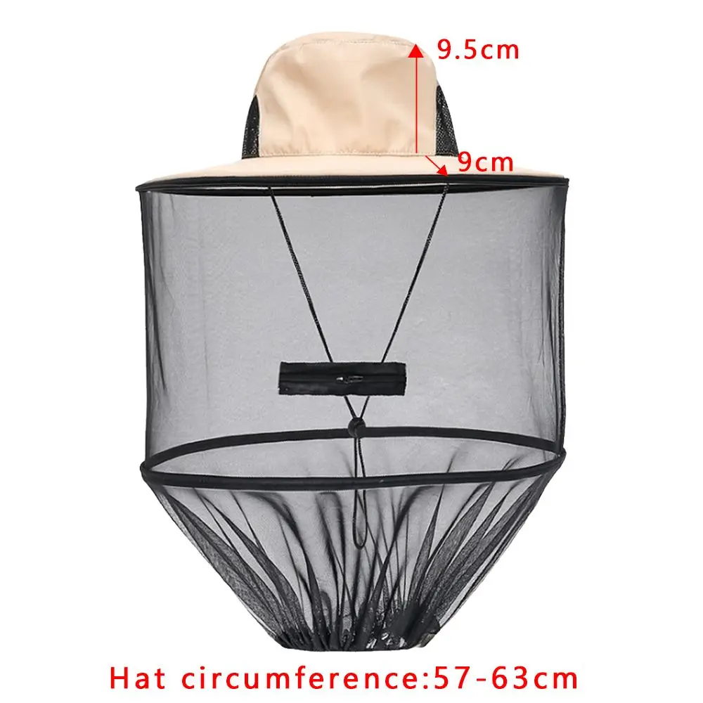Summer Hidden Net Mesh Foldable Insect Bee Protection Fishing Cap Repellent Protection Mosquito Hat Outdoor Sunscreen