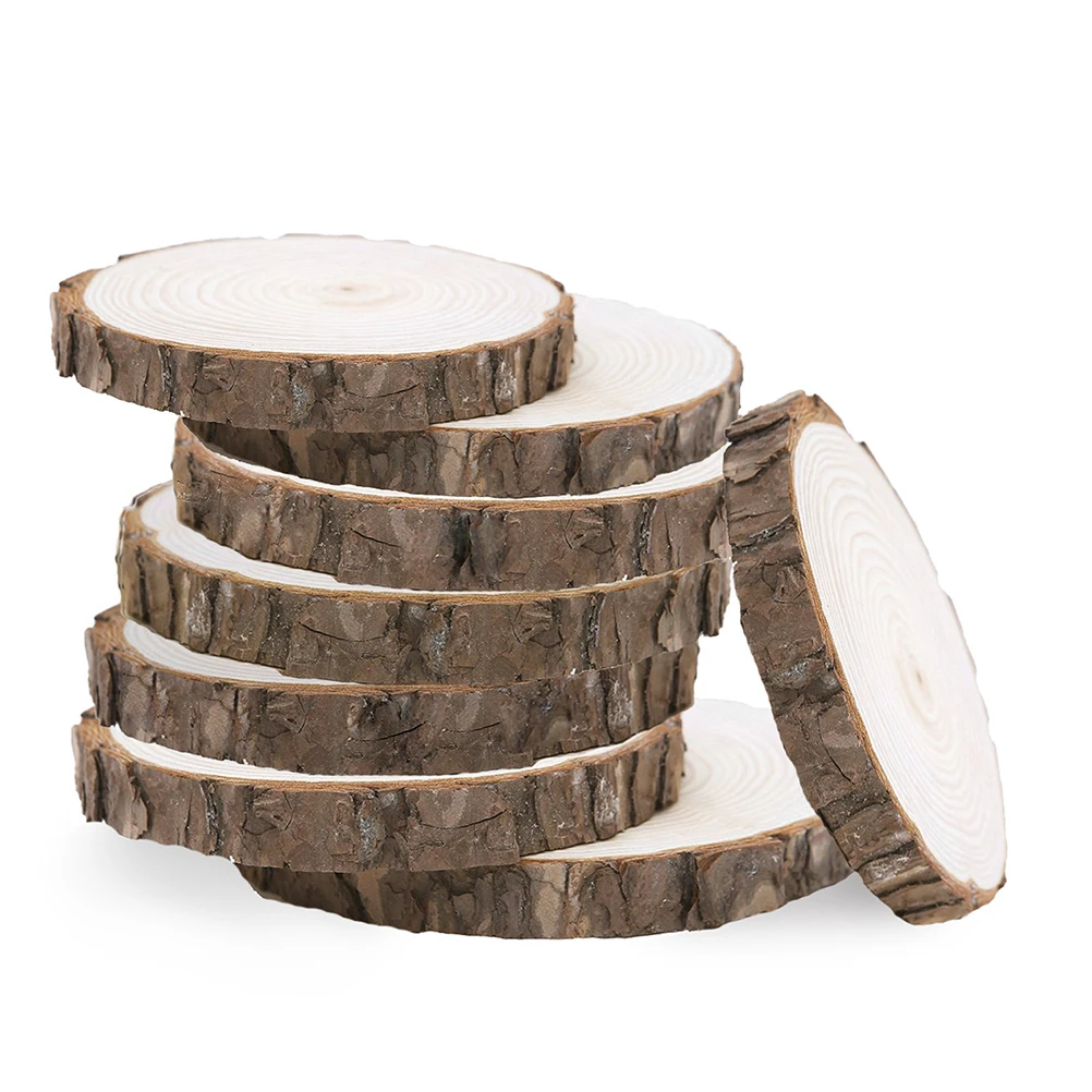 

DIY Decorative Wood Slices Natural Pine Tree Bark Wood Discs for Wedding Arts Crafts Adults Holiday Decorations