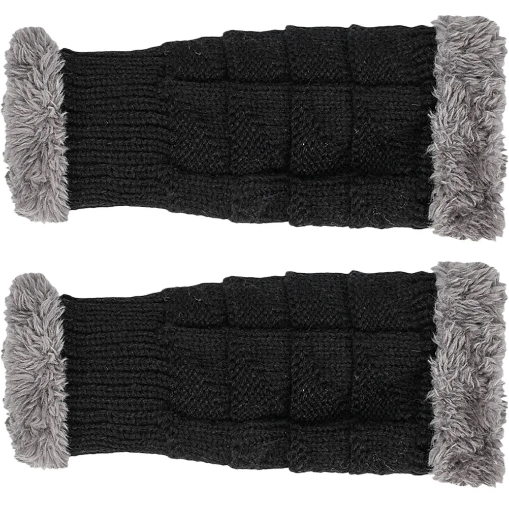 

1 Pair Thermal Half-Finger Gloves -Friendly Arm Covers Anti-Slip Lightweight Comfortable Outdoor Wear-Resistant Mitts