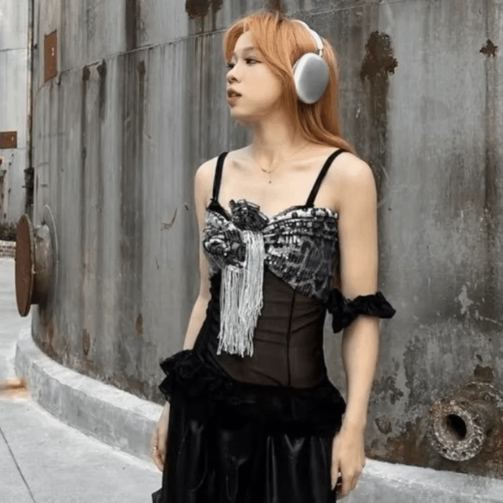 Sequin Jazz Dance Hip Scarf Y2K Shirt Extender Tassels Leopard Print Belt Long Hip-hop Cargo Pants Waist Band
