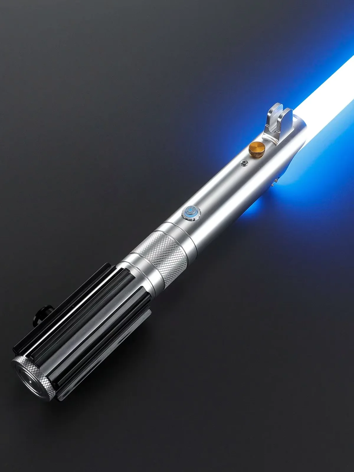 JS Verbessertes RGB V3 Lichtschwert, Bewegungssteuerungsfunktion, Metallgriff, für intensive Duellen, unendliche Farbwechsel, Cosplay-Lichtschwert