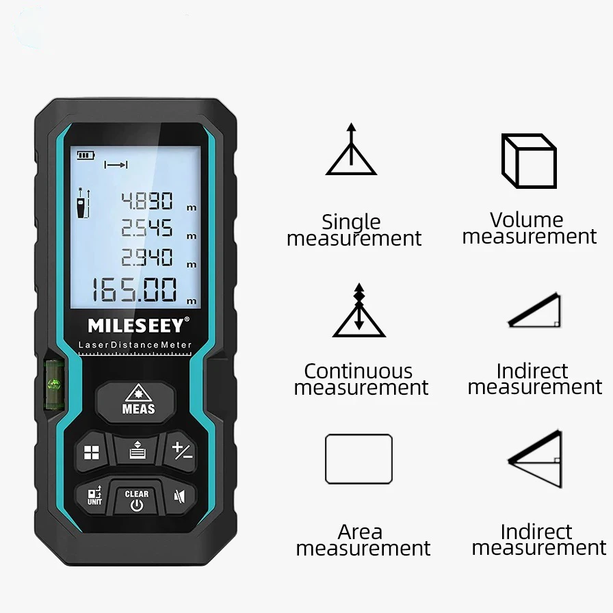 

Laser Rangefinder 120 Meters rofessional high precision handheld infrared meter IP 54 rated dust and splash proof