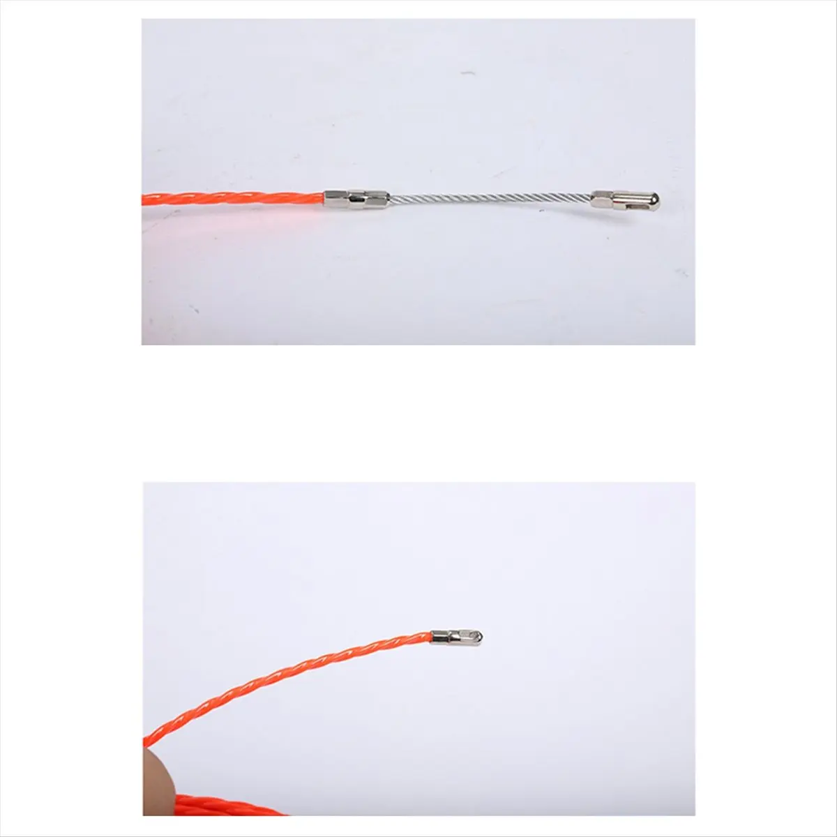 HGHO 4.5mmx30m Duct Rodder Fish Tape Wire Rod Electrical Cable Puller Rod Through Wall Threader Red Polyester Trefoil Thread