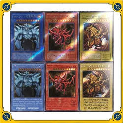 3Pcs Yu-Gi-Oh OCG DIY Anime Card Of God Homemade card 20th anniversary Egyptian God  Card Toys Game Collectible Battle Card