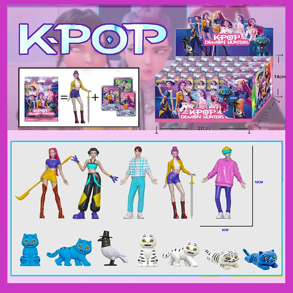 Caja ciega de Anime nuevo Kpop Demon Hunters, modelo de figura de dibujos animados, decoración de escritorio para juegos, colección de periféricos, regalo para niños, 2025