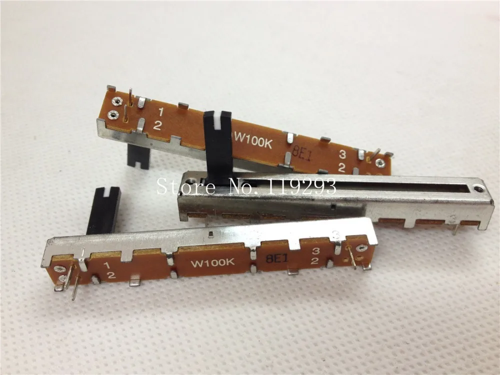 

[LAN]ALPHA 6 cm Single fader Potentiometer switch W100K handle length 15MM belt midpoint--10PCS/LOT