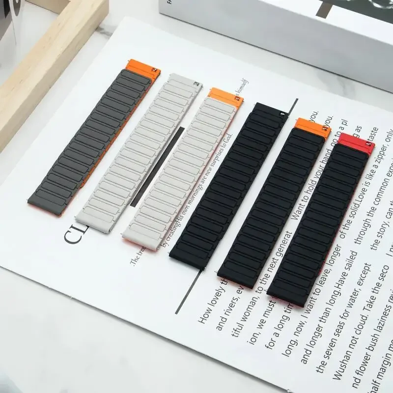 22 مللي متر سيليكون المغناطيسي الفرقة ل NORTH EDGE APACHE-46 Smartwatch استبدال معصمه ل APACHE-46 سوار إكسسوارات Correa