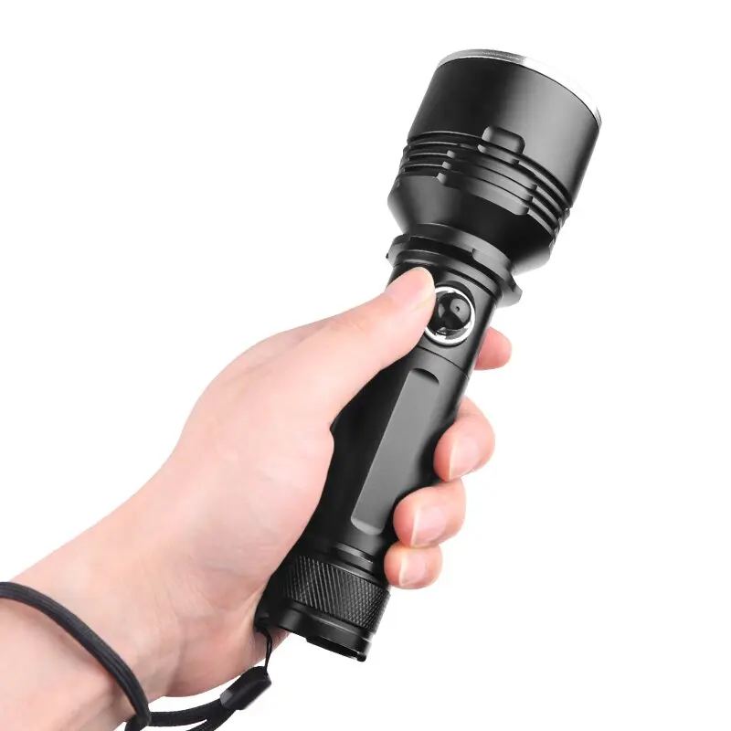 Powerful XHP70 LED Diving Flashlight Underwater 300 Meters  3 Modes Super Bright Using 26650 18650 battery Torch With hand rope