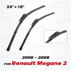Wiper LHD Front Wiper Blades For Renault Megane 2 MK2 2006 - 2008 Windshield Windscreen Window Car Rain Brushes 24
