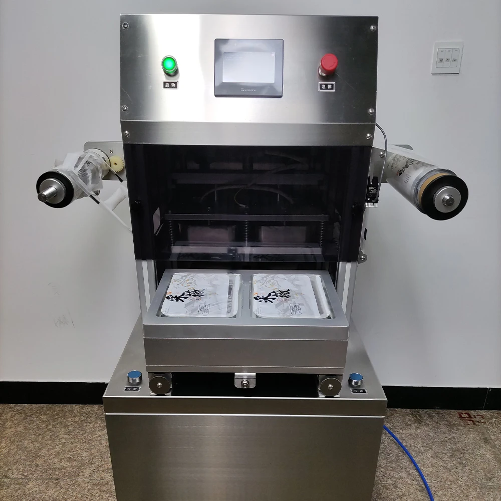 Automatic Vacuum Sealer Machine Easy to Operate for Cooked Food Ready Meal Pasta Seafood Tray Aluminum Foil Packaging