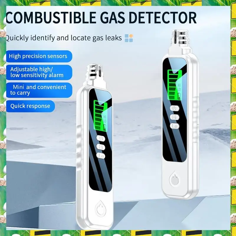 3C Electron 1 Piece Gas Leak Detector Portable Natural Gas Detector Alarm Sound Methane Hexane With LCD Screen 2 AAA Batteries F