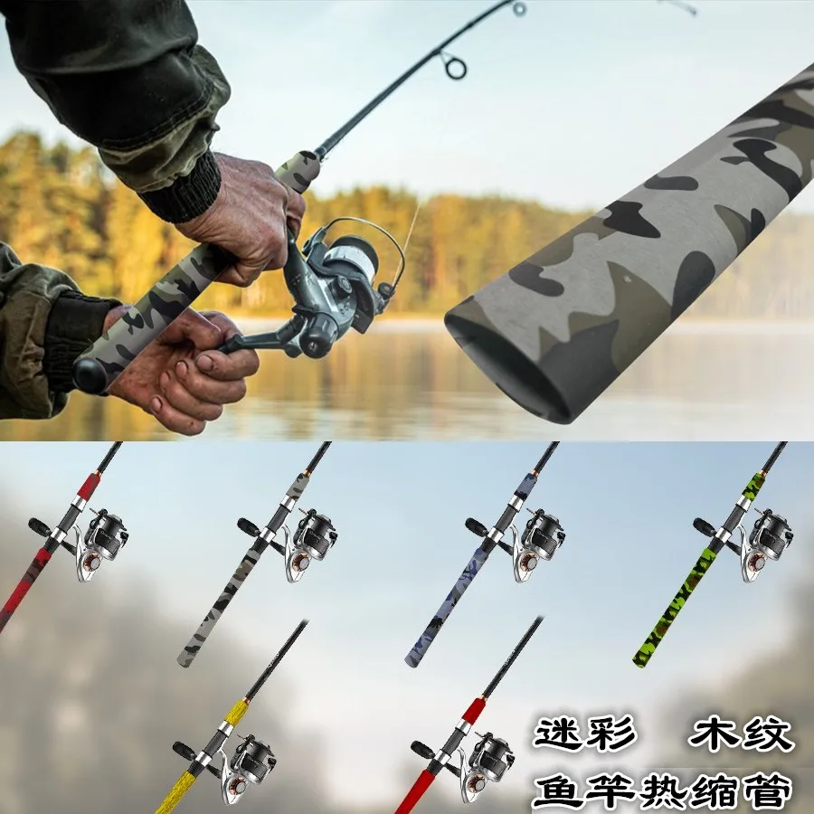 

0.5M Length Grey Camouflage CAMO Fishing Rod Heat Shrinkable Tube Moto Handle