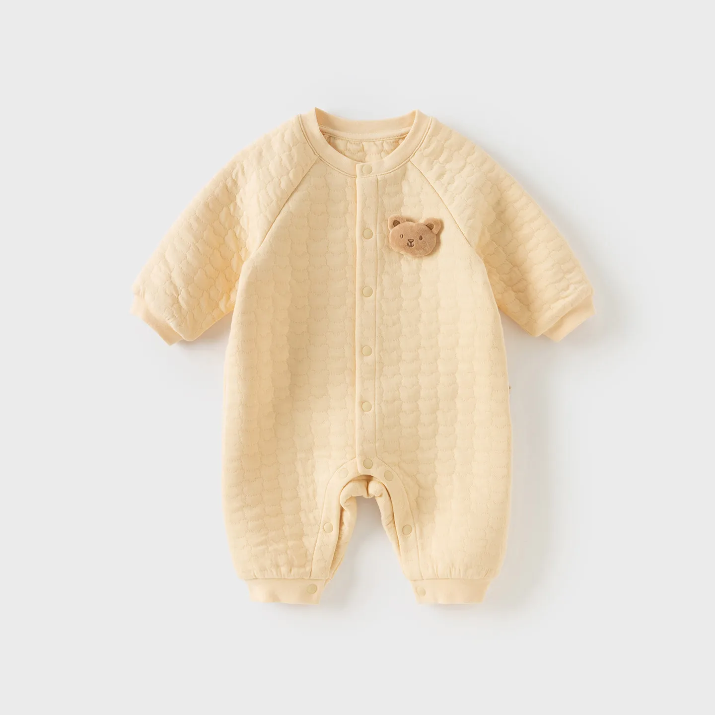 Somenie Newborn Class A Padded Romper, Antibacterial Anti-mite Baby Onesie Warm Climbing Suit for Infant