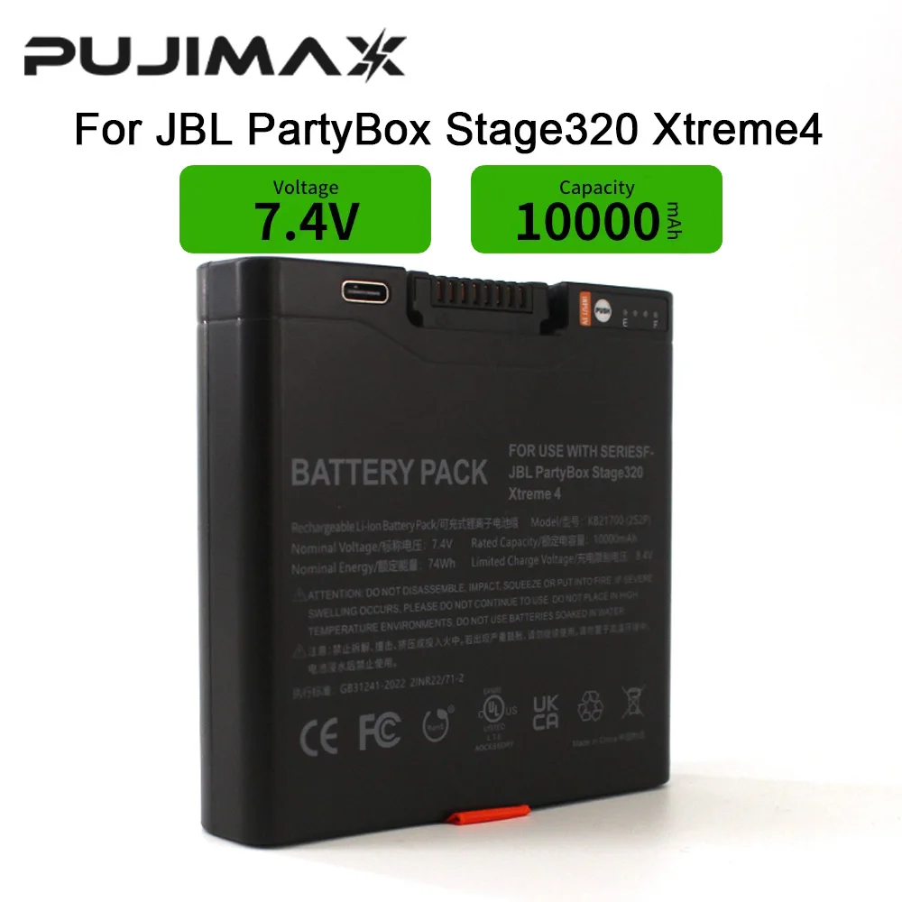 Batteria ricaricabile da 15000 mAh per batteria JBL 400 JBL Partybox Stage 320 e per altoparlante Bluetooth JBL Xtreme 4  44