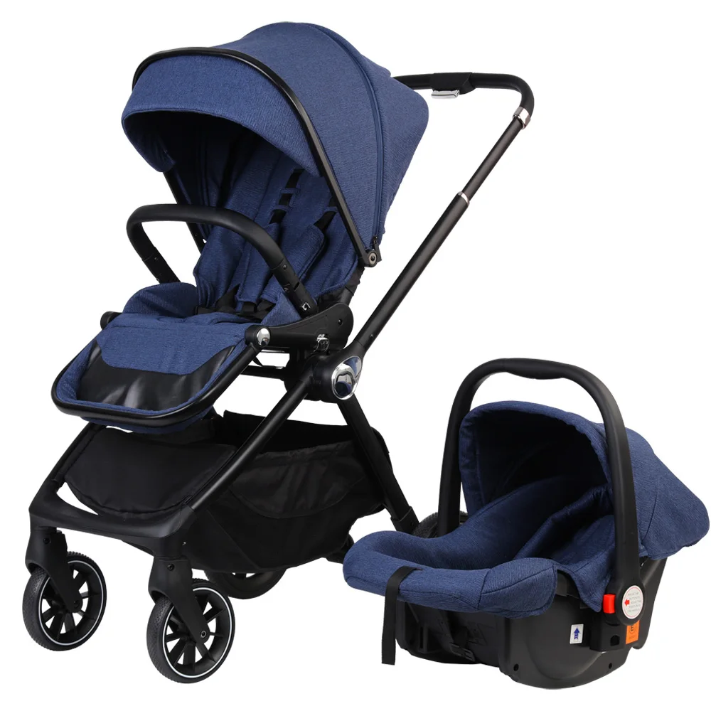 Wholesale Multifunctional High Landscape Baby Pushchair  Foldable Baby Pram Luxury 3 in 1 Baby Strollers