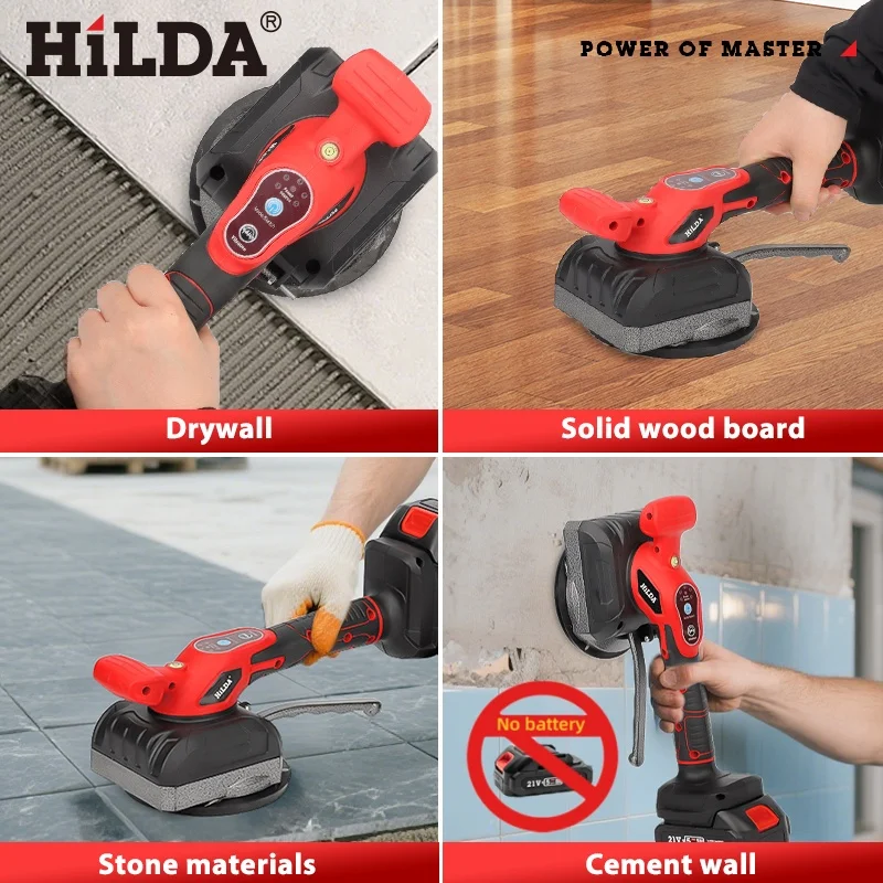 Hilda telha máquina de telha vibração nivelamento 5 velocidades alta carga ajustável ajuste makita 21v bateria colocando vibratório