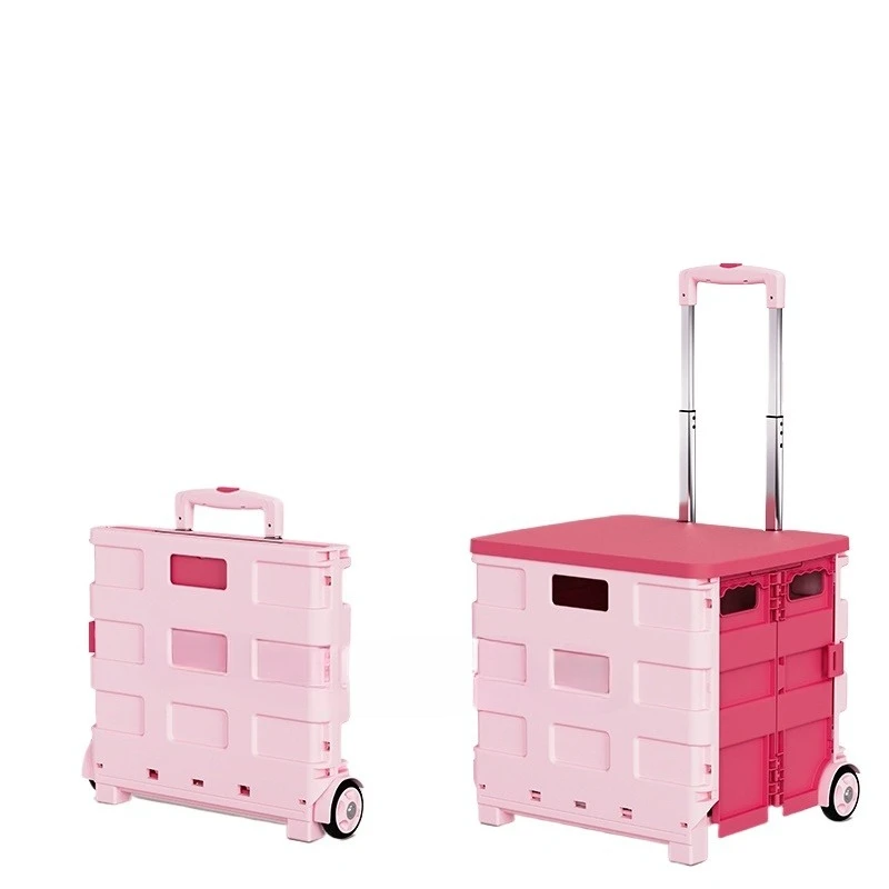 

grocery shopping supermarket shopping trolley folding model camping household pick up express trolley stall artifact