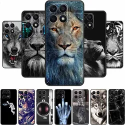 For Xiaomi 14T Pro Case 14 T Pro Phone Cover Lion Wolf Black Silicone Soft Back Cover Cases For Xiaomi 14T Pro Case 14TPro Funda