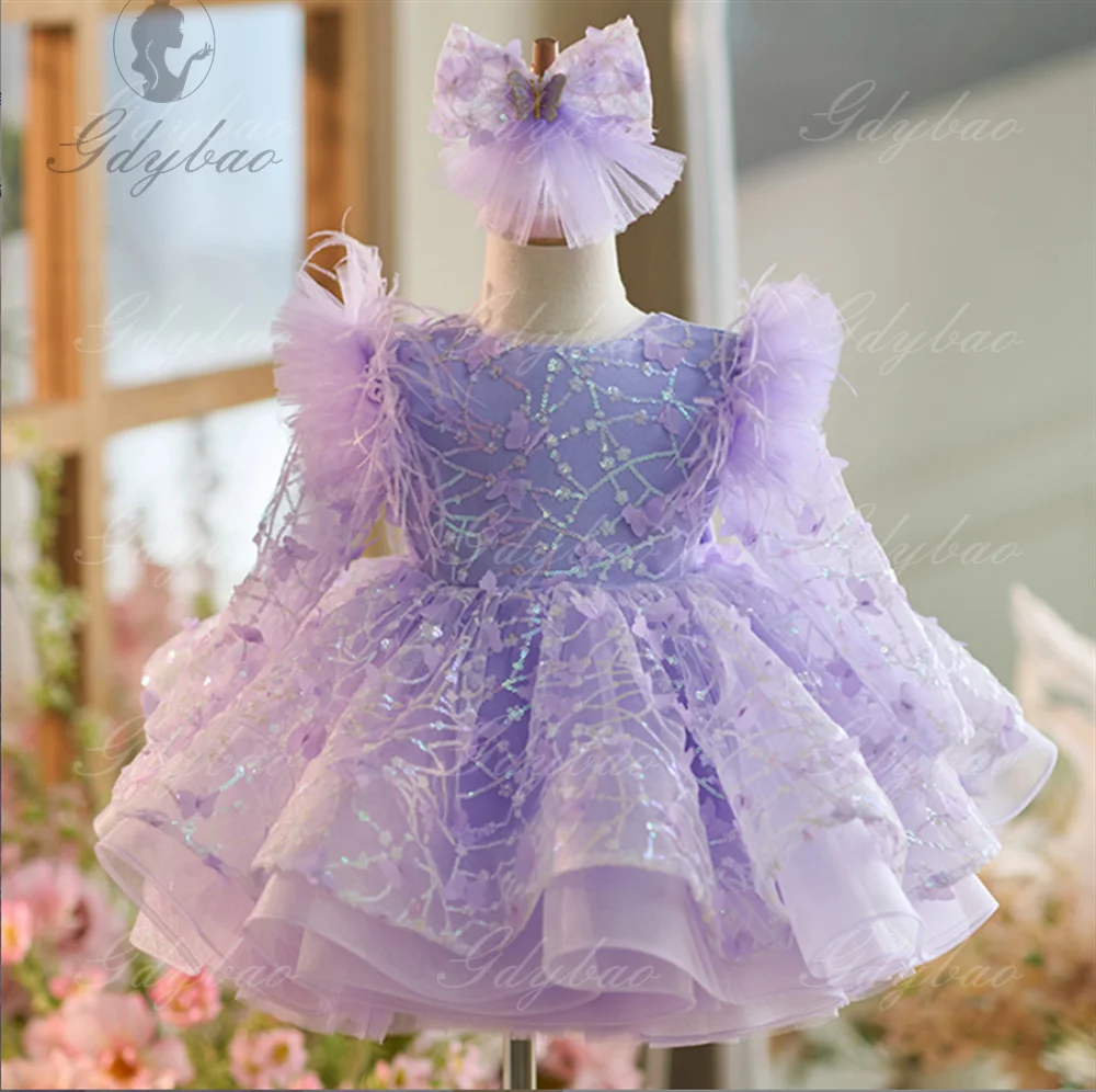 Великолепное платье маленькой принцессы с цветочным узором для девочек, двухцветное лоскутное платье с красным бантом, детское бальное платье для дня рождения