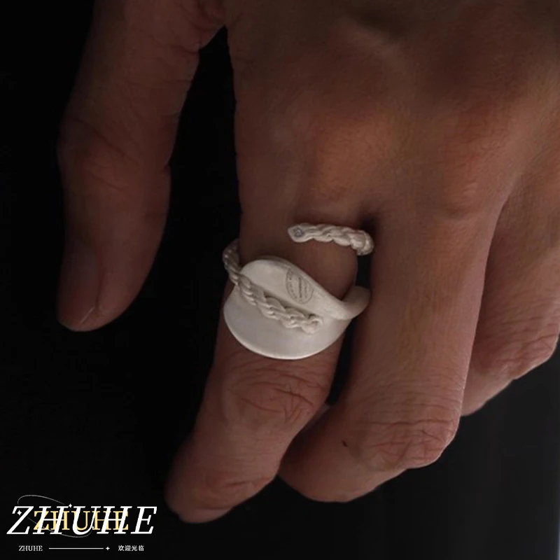 

ZHUHE The Vintage Rope-wound Open Ring Is A Jewelry Accessory For The Men's And Women's Carnival