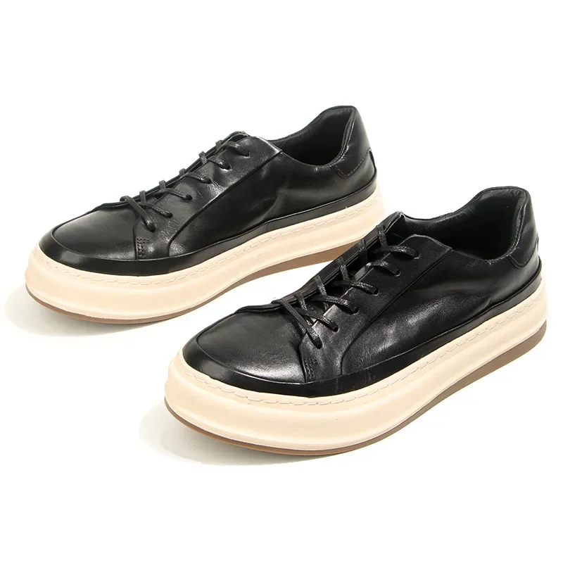 

Fashion Highquality Retro Cowhide Men's Shoes Casual Sports Shoes Outdoor Running Genuine Leather Brownblack Sneakers Hiking