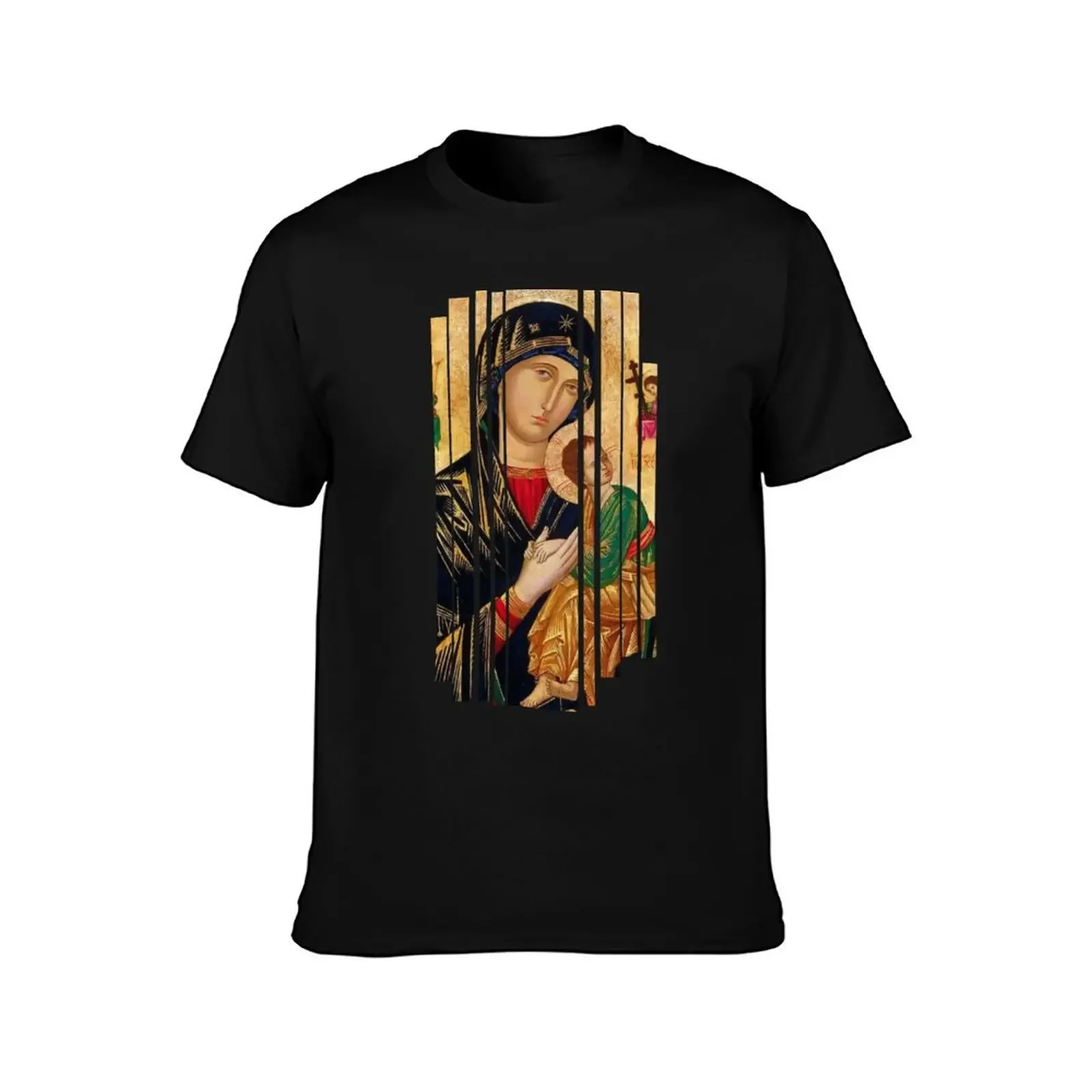 Virgin Mary Perpetual Help, Orthodox Icon, Mother of God, Madonna, Majka Bo?ja T-Shirt clothes anime t shirt for men