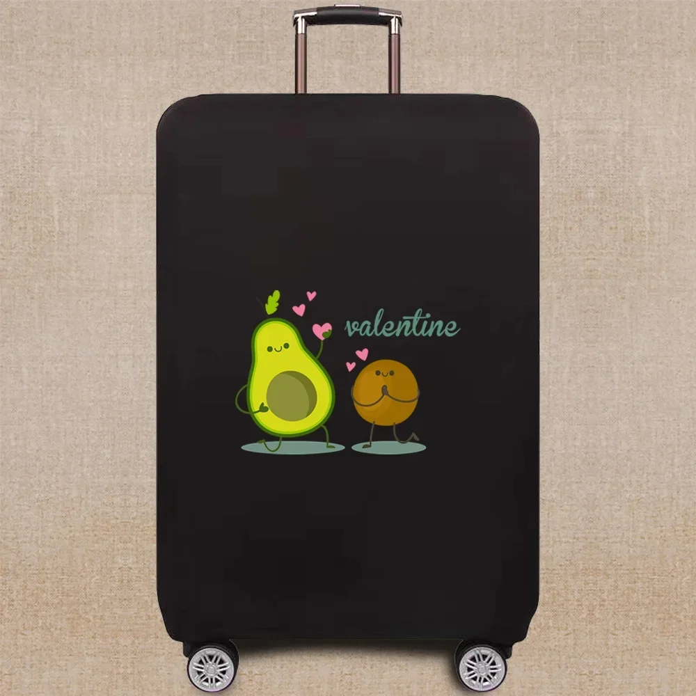 Cubierta protectora de equipaje para maleta de viaje, traje elástico para maleta de 18-32 pulgadas, serie con estampado de aguacate, accesorios de