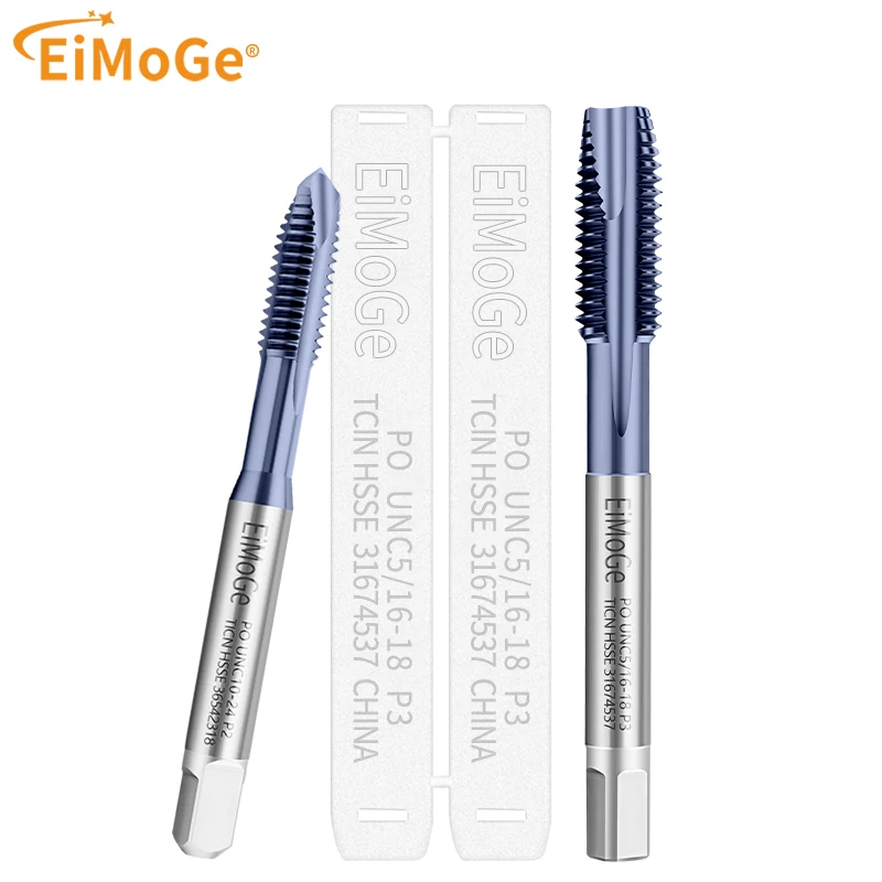 

EiMoGe HSSE-M35 Стандартный метчик со спиральной заостренной головкой JIS UNC 2-56 3-48 4-40 6-32 8-32 10-24 12-24 1/4 3/8 Метчики с машинной резьбой