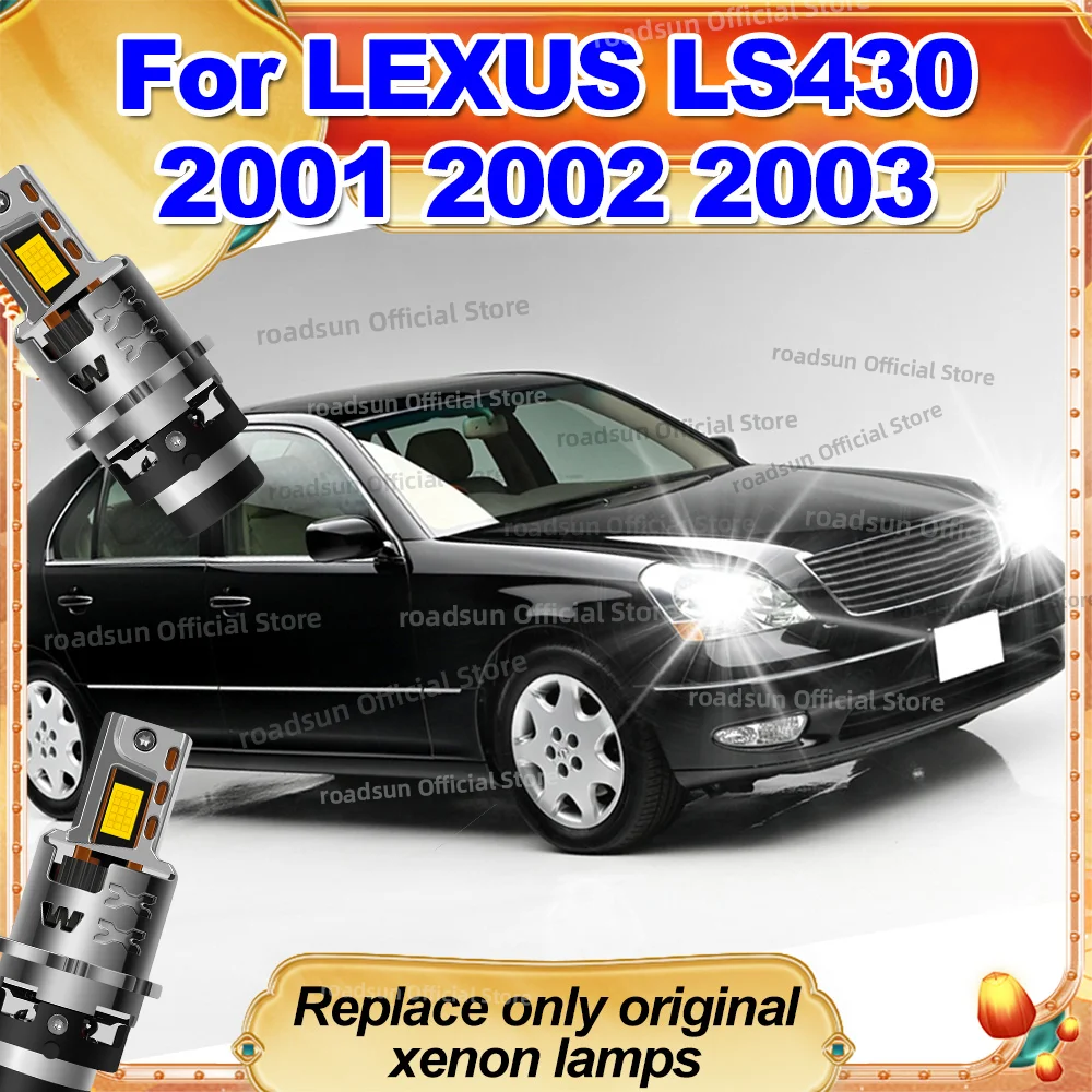 

LED Light Bulb 50000LM Replace Original HID Xenon Headlights Turbo Light For LEXUS LS430 2001 2002 2003