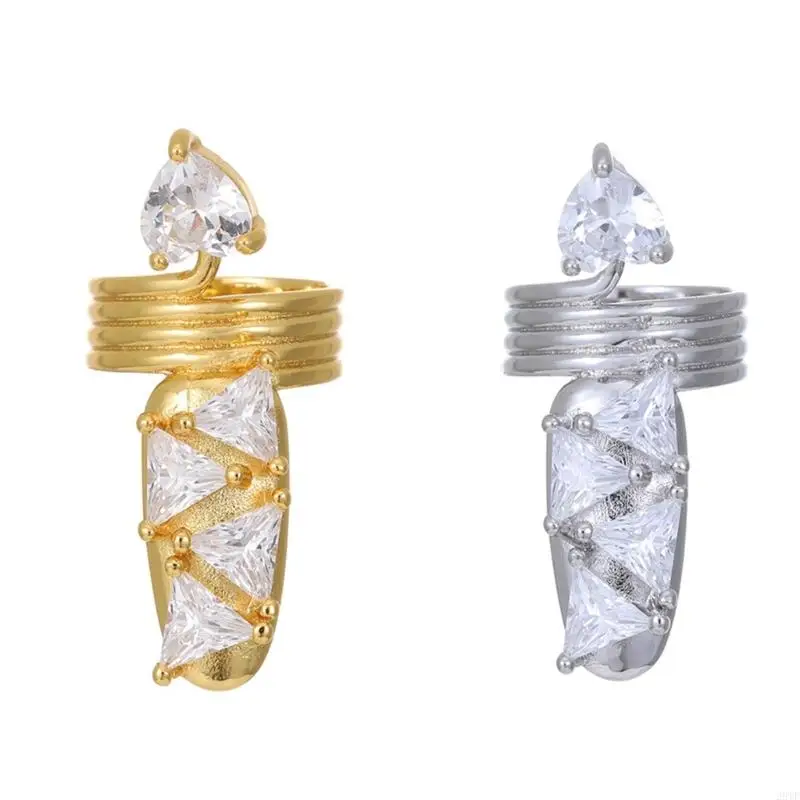 2025 New Gothic Metal Claw Rings for Cosplay Costume Parties Adjustable Punk Jewelry With Rhinestones And 3 Sizes Wear