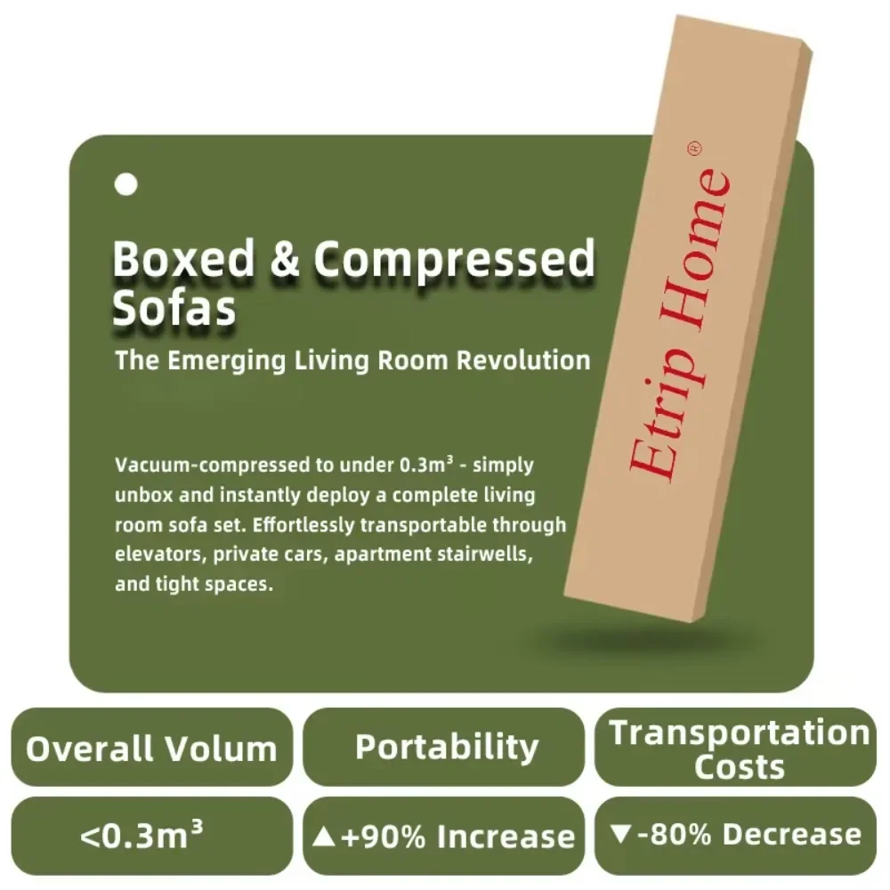 Modular Sofa U Shaped Sectional Couch Super Soft Foam Sofa Bed Vacuum Compressed L Shape Couch Box Packed Living Room Set