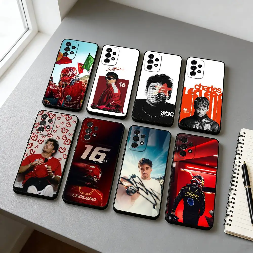 C-Charles L-Leclerc Racer Phone Case For Samsung S25,S24,S21,S22,S23,S30,Ultra,S20,Plus,Fe,Lite,Note,10,Black Cover