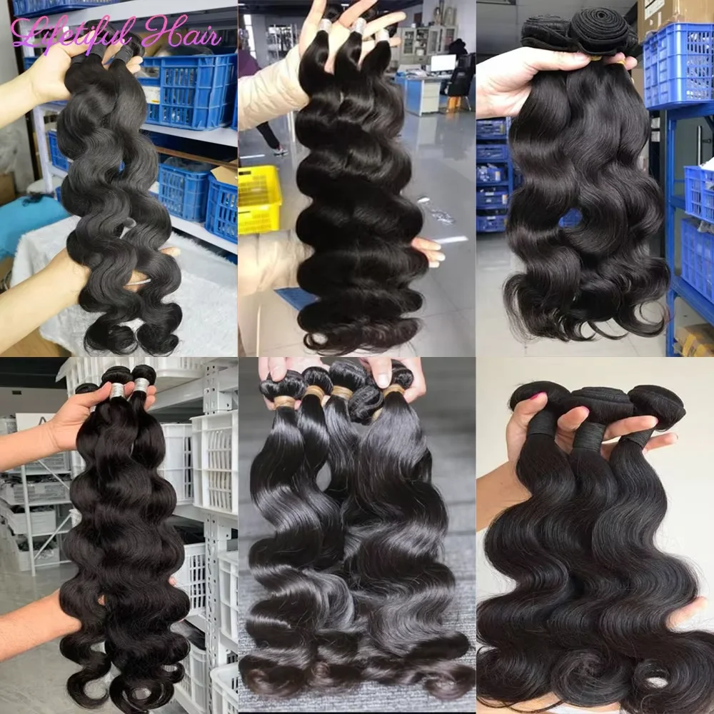 12A مزدوجة تعادل الشعر البشري حزم 24 بوصة الجسم موجة حزم 100% الشعر البشري الفيتنامية حزم الشعر الخام شعر مستعار بشري