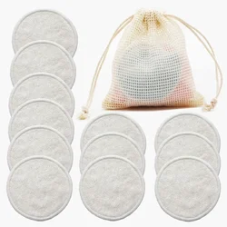 Reusable Makeup Remover Pads 12PCS Washable Round Bamboo Make Up Pads Cloth Nursing Pads Skin Cleaning Skin Care Tools